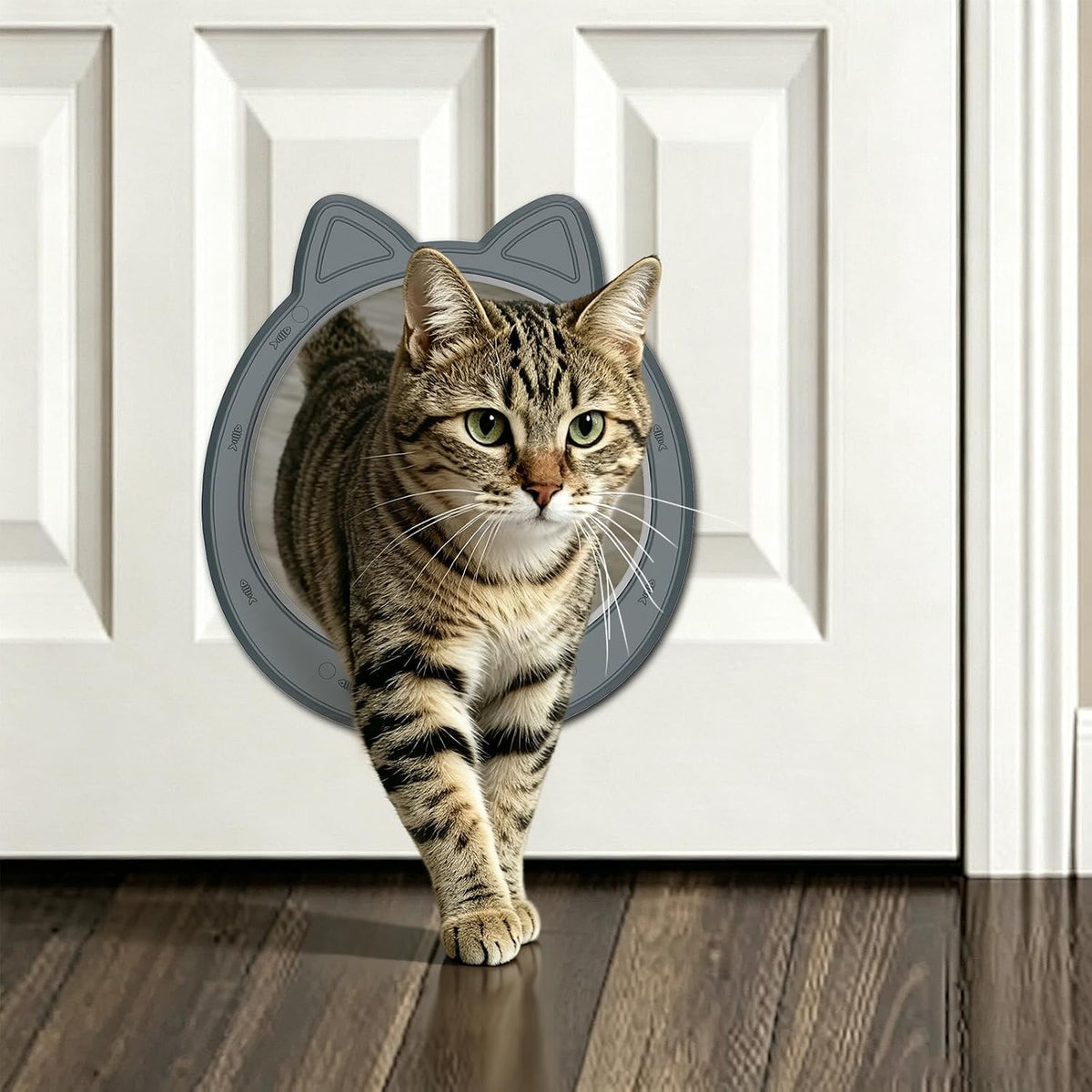 Large Cat Door Interior Door - Smoky Gray