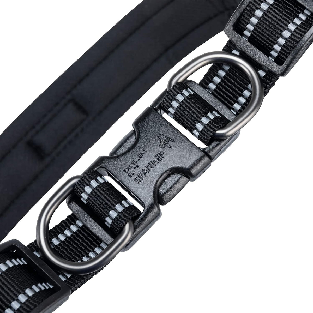 EXCELLENT ELITE SPANKER Reflective Step-in Dog Harness Vest Chest - Black / M-Chest 19-22" - image 3