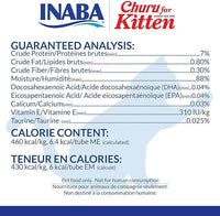 INABA Churu for Kittens, Grain-Free Creamy, Purée Lickable Cat Treats with DHA, EPA, Vitamin E & Taurine, 0.5 Ounces Each, 48 Tubes (4 per Pack), Tuna Recipe
