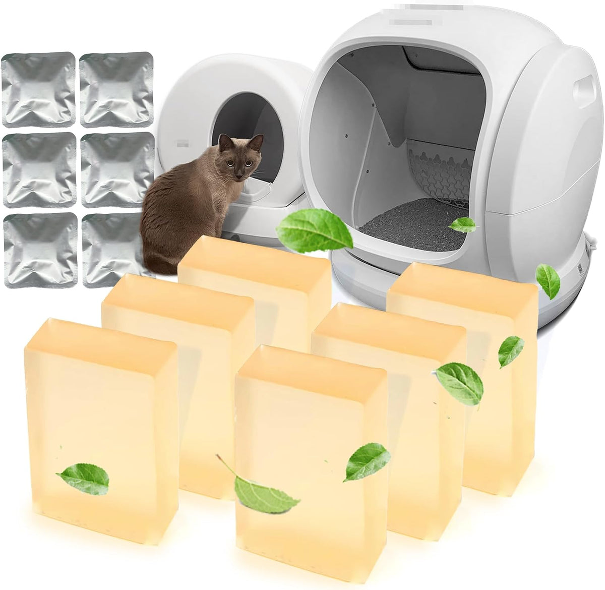 6PCS Odor Remover for MeoWant Self-Cleaning Cat Litter Box – Essentials for Cats