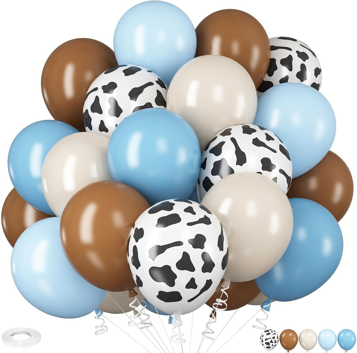 HILAVO Toy Inspired Story Balloons - Cow Blue Brown / 35PC