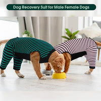 Kuoser Dog Recovery Suit, Anti Licking Dogs Rear Leg Sleeve, Abdominal Dog Surgical Suit with Pants Cover Protect Wounds, Dogs Elbow Protector Soft Pet Surgery Onesie Cone Alternative, Pink L