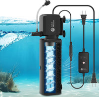 AquaMiracle Aquarium Filter with U, V Light & Filter Sponge - For Aquariums 60-150 Gal(SV-1000)