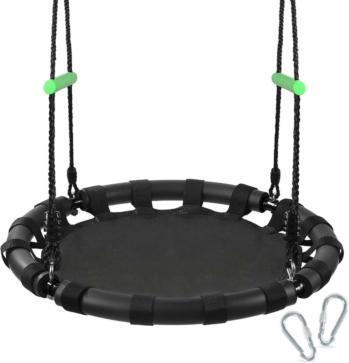 Tree Swing with PP Mat, Durable, Safe, and Easy to Install - 24 inches diameter+No Extra Straps