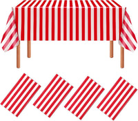 NOVWANG kids party tablecloth 4-pack in red, yellow, cloud and cow print - view 7