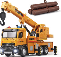 OANMYJJO diecast toy crane truck with extended boom and telescoping hook - view 4