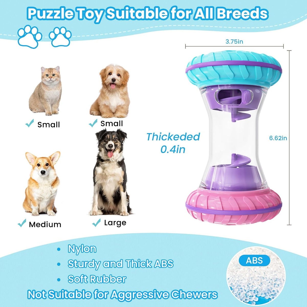 Interactive Dog Toys, Dog Puzzle Toys for Smart - Rose - image 2