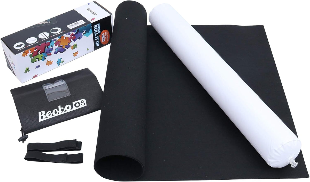 Becko US 1500 Piece Jigsaw Puzzle Mat Roll Up with Drawstring Storage - 1500 piece - image 3