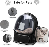 Cat Backpack Carrier for Cats and Small Dogs - Black / Large - image 4