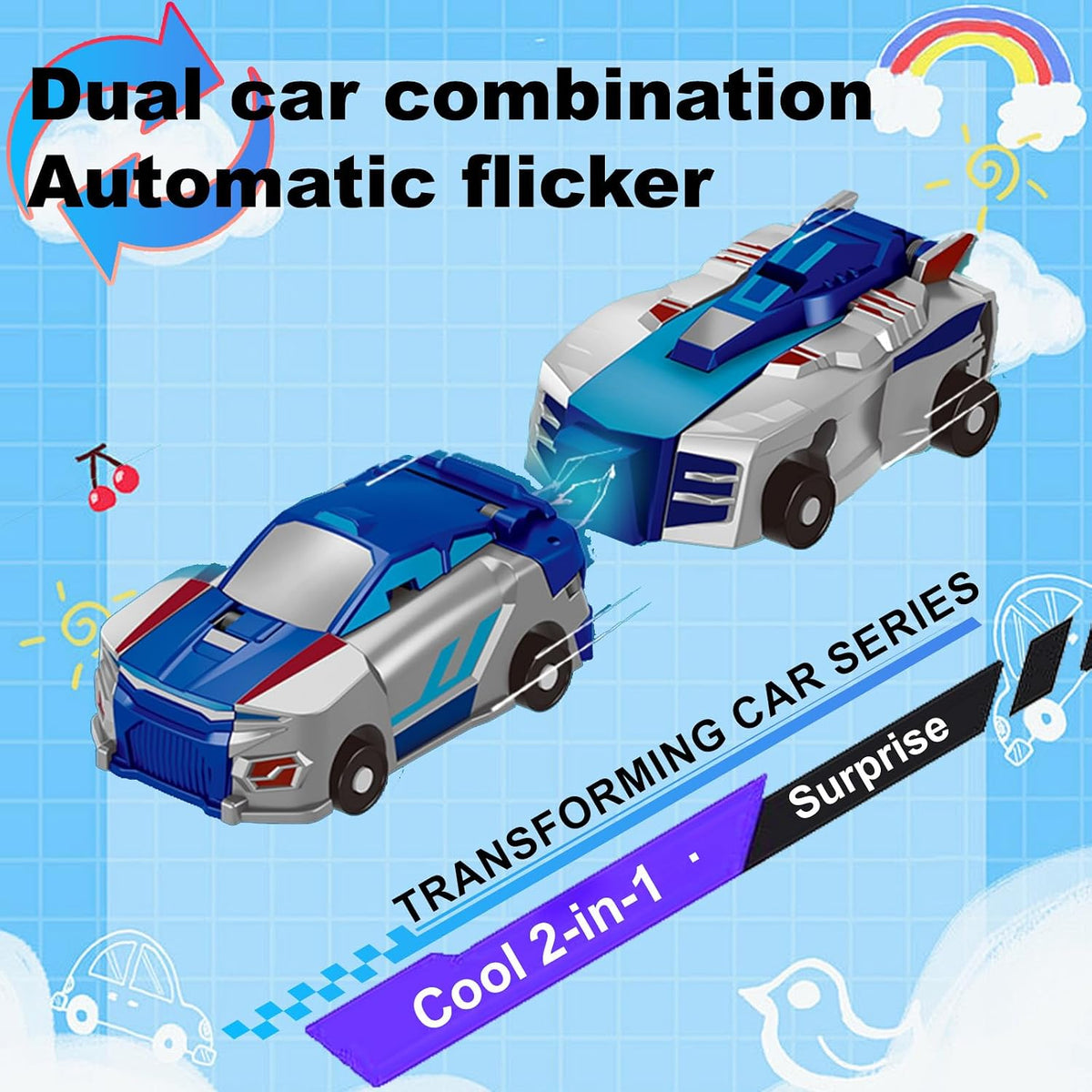 Magnetic Dinosaur Car Toy - Blue Dragon - image 4