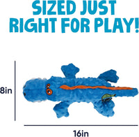 goDog Gators Squeaky Plush Dog Toy with Chew Guard Technology - Blue / Large - image 3