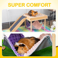 Enlarged Guinea Pig Hammock with Platform and Stairs - Hammock with ramp - image 3