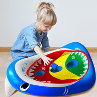 JOINBO inflatable shark pool cornhole board floating with 3 bean bags - view 18