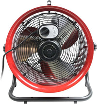 Maxx Air 16" High Velocity Turbo Fan with Pivoting Head - Efficient Air Circulation, High-Velocity Drum Fan Ideal for Home, Garage, or Workshop Use, Durable Construction, Easy Assembly