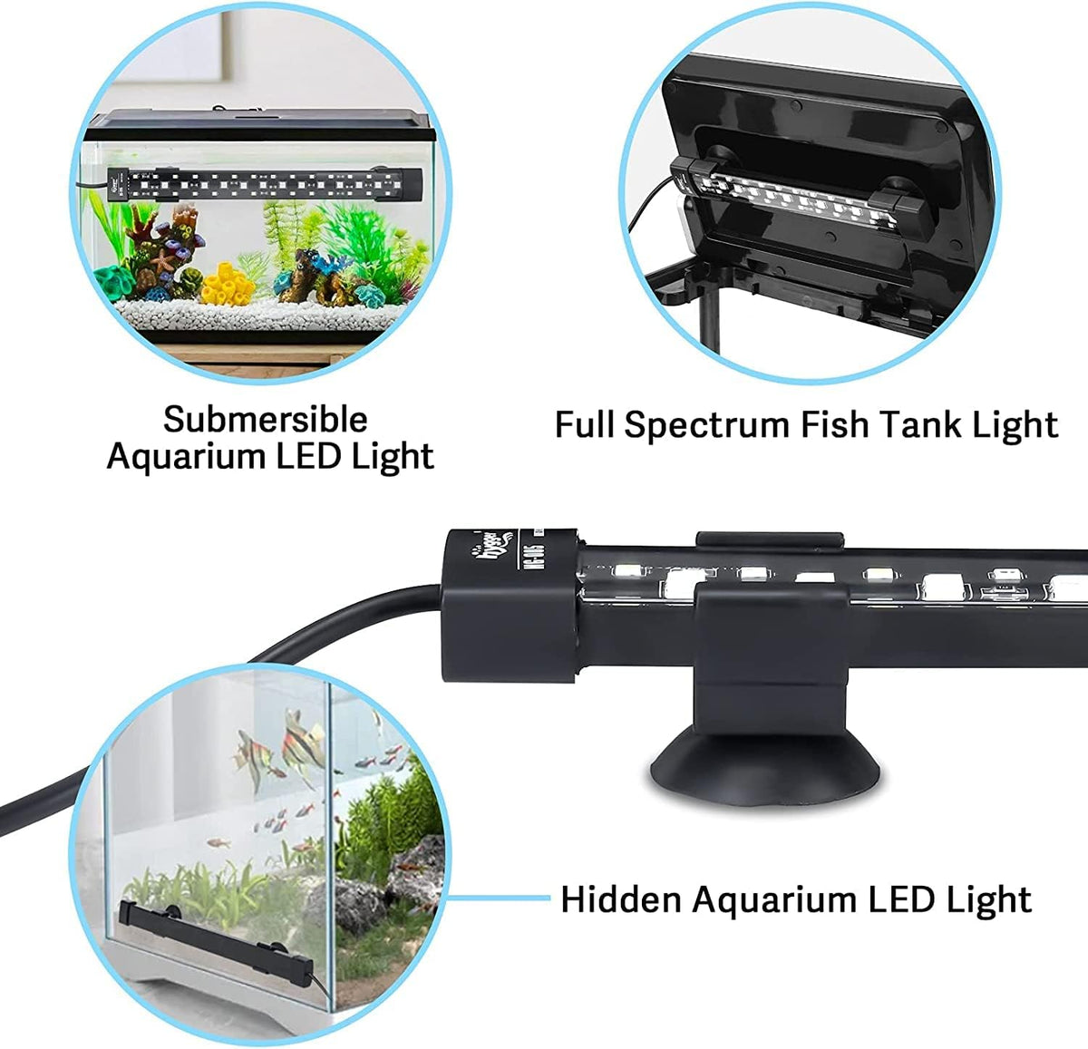 hygger 24/7 Mode Submersible Aquarium LED Light - 15.9in 10W - image 3