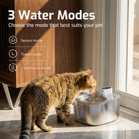 Wireless Cat Water Fountain Filter - White Cat Fountain+5 Set Filters - image 2