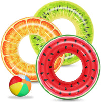 Jasonwell Inflatable Pool Floats Kids - Watermelon Red Orange Green / Large / 3