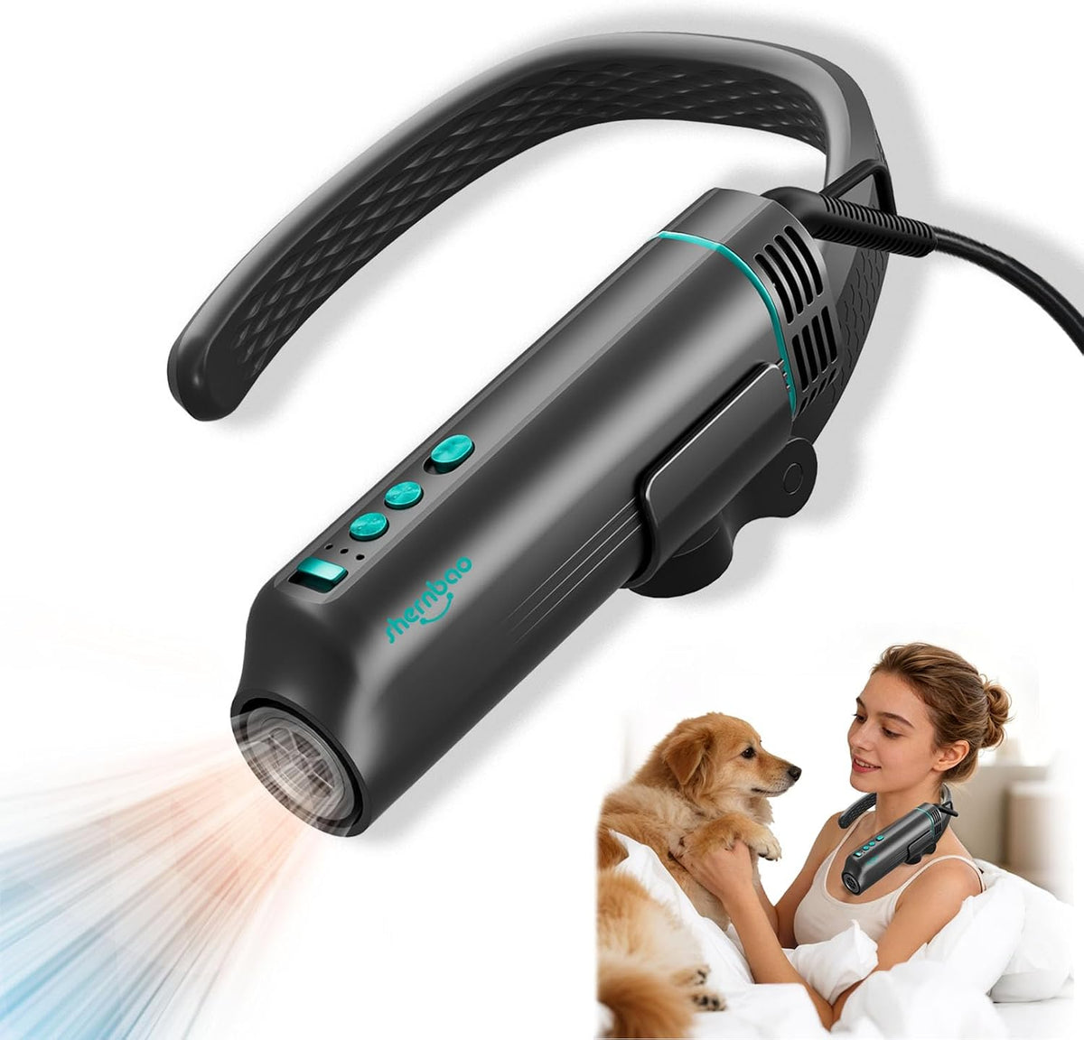 Dog Dryer Hands-Free Hanging Neck Blower