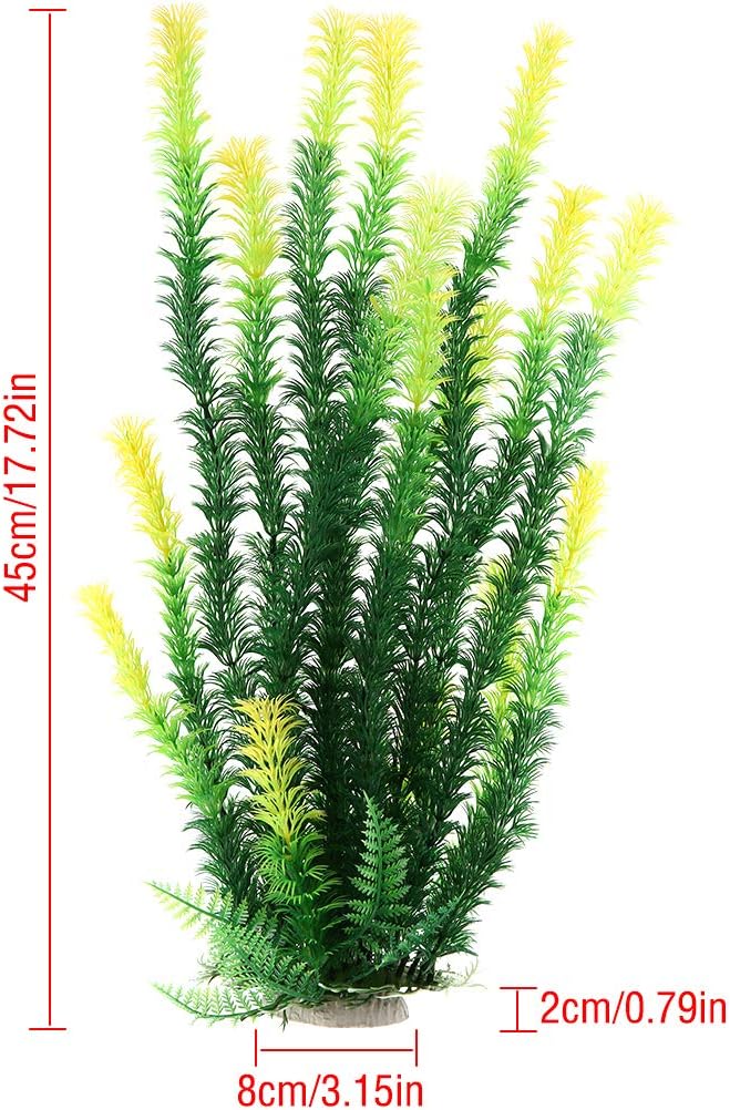 18 Inch Artificial Aquarium Plants – Essentials for Fish - Green - image 3