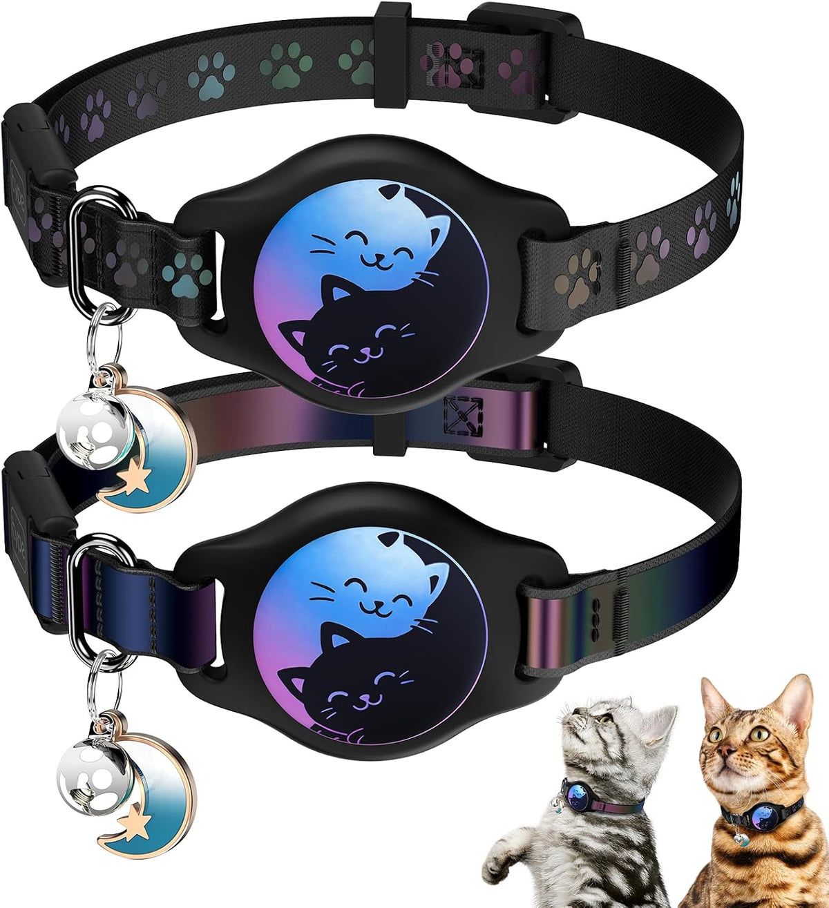 AirTag Cat Collar Breakaway - Black