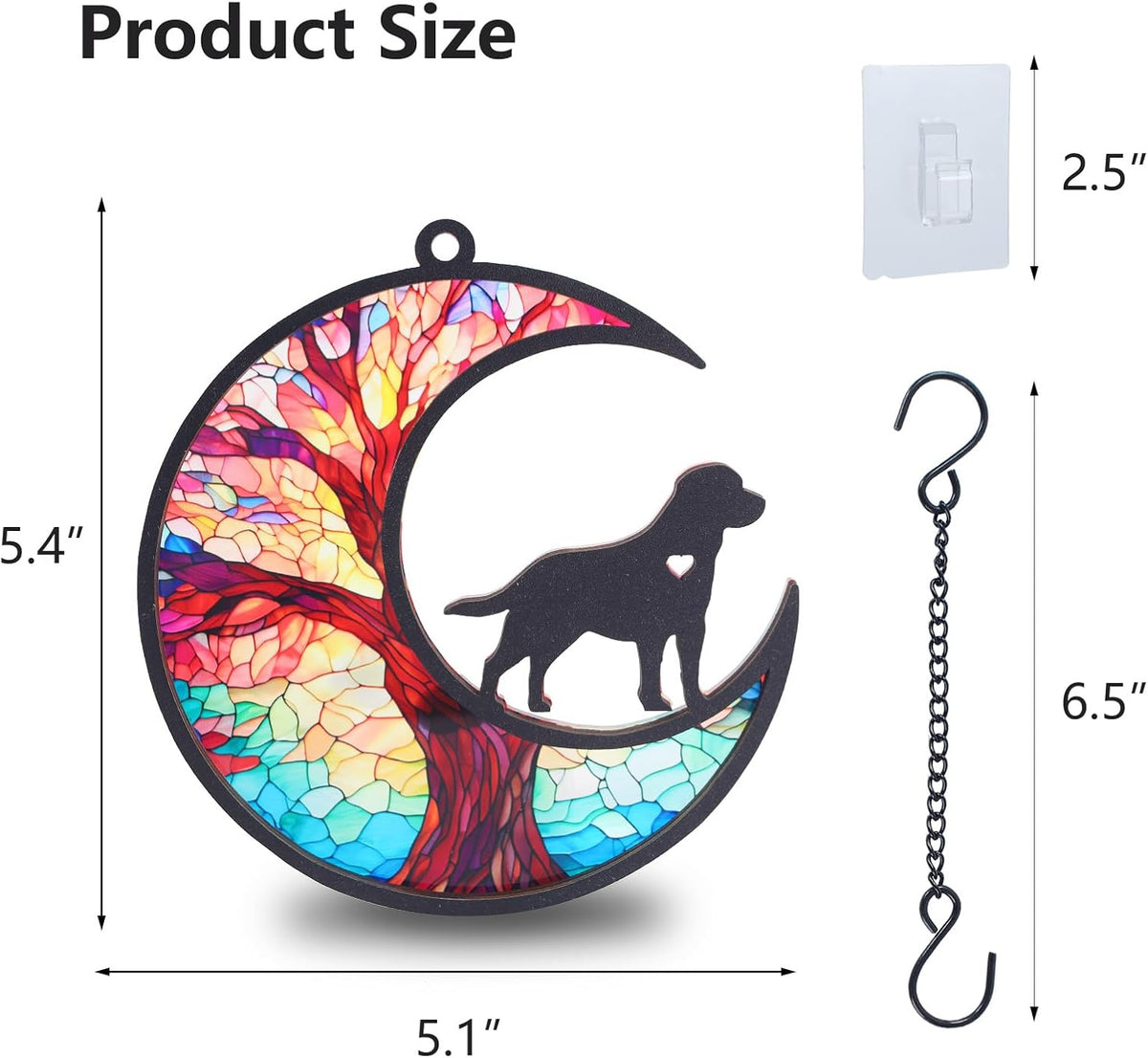 Original CCiaga DIY Dog Angel Memorial Suncatcher with Sympathy Card - 6-labrador - image 2