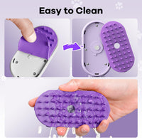 Cat Steam Brush for Shedding, Steam Brushs for Cats - purple - image 4