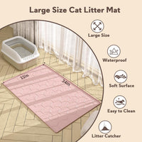 Silicone Cat Litter Mat 34×22 inch, Easy to Clean, Gray – Daily Care for Cats - 34" X 22" / Pink - image 4