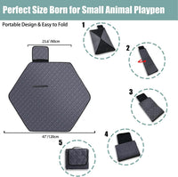 Octagon Dog Playpen Mat Washable Leakproof Pet Liner, 29' - Dark Grey / Hexagon-47' - image 4