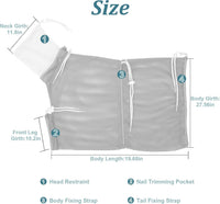 Cat Bathing Bag Anti Scratch Grooming Shower Washing Bag for Nail - White-Gray - image 2