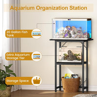 Snughome 10-20 Gallon Fish Tank Stand - Black / 20 Gal-2 Tier - image 4