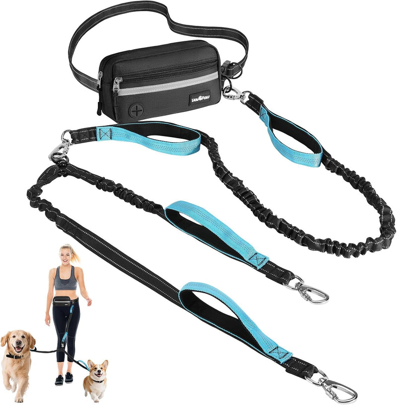 Hands Free Dog Leash with Pouch, Waist Leash, Dog Walking
