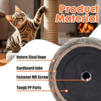 PowerKing Natural Sisal Replacement Scratching Post - 15.7''+15.7''+7.87''+7.87'' (2.67''Thick) / Beige - image 3