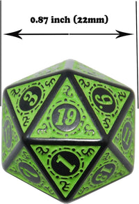 SmartDealsPro 10-Pack 20 Sided Dice D20 Polyhedral Dice for DND RPG - Retro Green - image 2