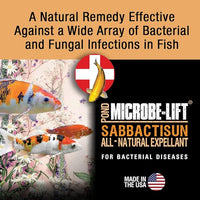 MICROBE-LIFT Sabbactisun Disease Treatment for Ponds and Outdoor Water Gardens, Disease Expellant for Pond Fish, 16 Fl Oz