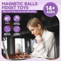 Magnetic Fidget Balls for Adults & Teens - Violet (8-pack) - image 2