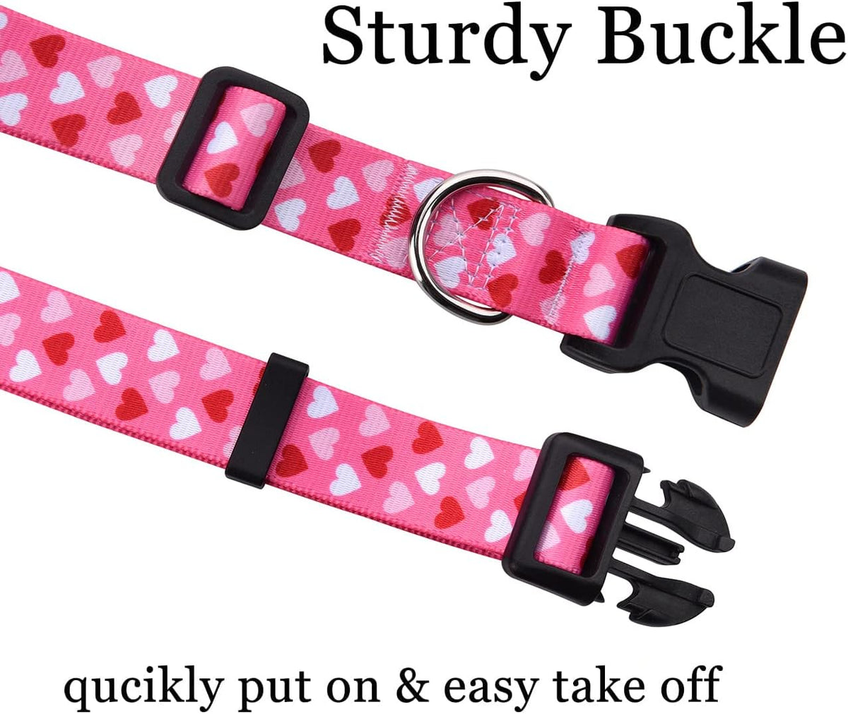 Mihqy Dog Collar for Medium Dogs, Fashion Design, M - XS (Neck 7.9-11.8", Width 5/8") / Heart - image 3
