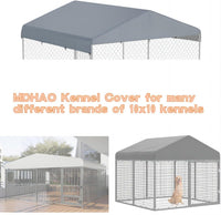 Outdoor Dog Kennel Cover 10' x 10' Replaceable Top Cover - Gray / 10' x 10' - image 4