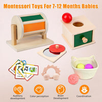 Starrykids 6-in-1 Montessori toys for babies 0-6 months with spinning drum and tummy time mirror - view 3
