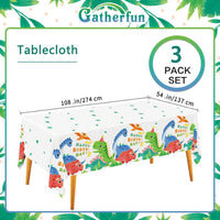 Gatherfun Football Party Decorations Disposable Tablecloth Plastic - dinosaur - image 2