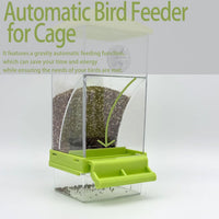 Automatic No Mess Bird Feeder Water Dispenser Set – Essentials for Birds - Green + Green - image 3