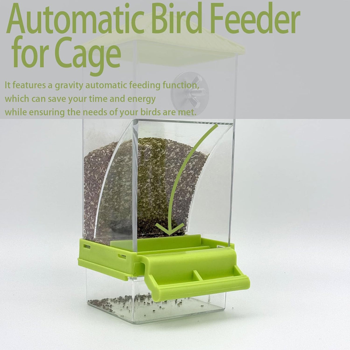 Automatic No Mess Bird Feeder Water Dispenser Set – Essentials for Birds - Green + Green - image 3
