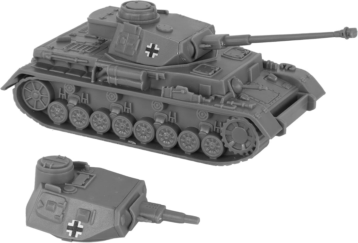 BMC Classic Toy Soldiers WW2 German Panzer IV tank in charcoal gray plastic - view 2