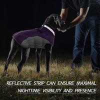 Dog Cold Weather Coats Reflective Dog Warm Jacket with Harness – Essentials for Dogs - Purple / M(chest:21in) - image 4