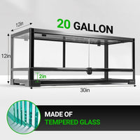 REPTI ZOO Glass Reptile Terrarium 20 Gallon - image 2