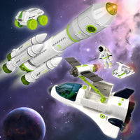 COOLDUCK 4 in 1 space shuttle toy set with rover, station, capsule and astronauts - view 6