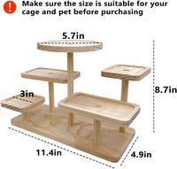 Wooden Hamster Platform Climb Toy Cage Accessories for Gerbil Dwarf - Large - image 2