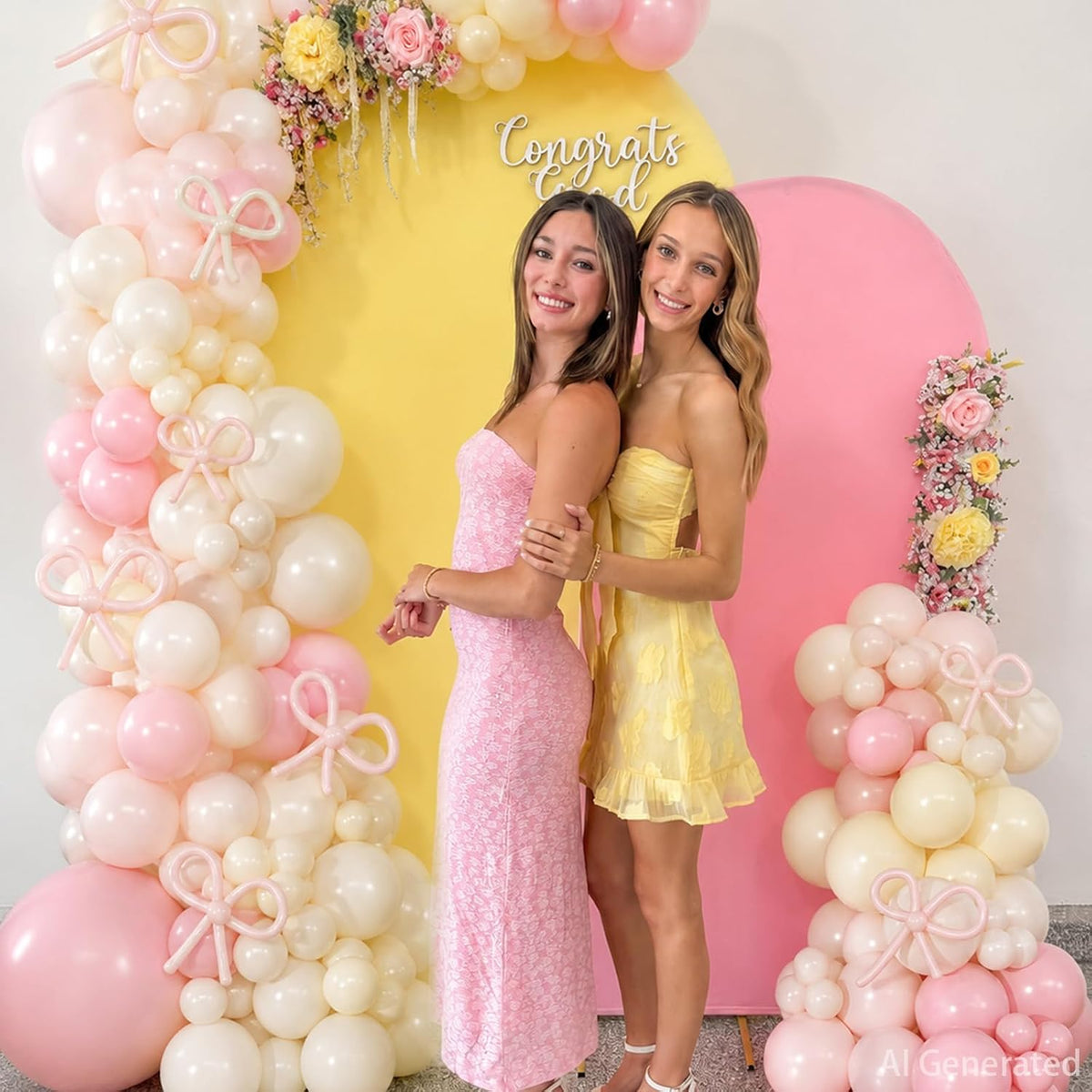 Pink Balloon Arch Kit, 145Pcs Baby Shower Birthday Decor – Fun for Kids & Family - Pink Yellow - image 2
