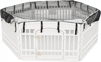 PJYuCien Playpen Top Cover for 36'' Width 4 Panel Pen, Black Paw – Essentials for Dogs - Fits Plastic 6 Panels Playpen / Cover, 36"Width, Black ( Elastic Buckles Connections ) - image 4