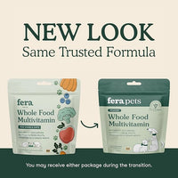 Fera Pets Whole Food Multivitamin Cat & Dog Food Topper with Probiotics, Antioxidants, & Essential Dog Vitamins & Minerals - Nutrients from Fruits, Vegetables, & Organ Meats - 3.7 oz