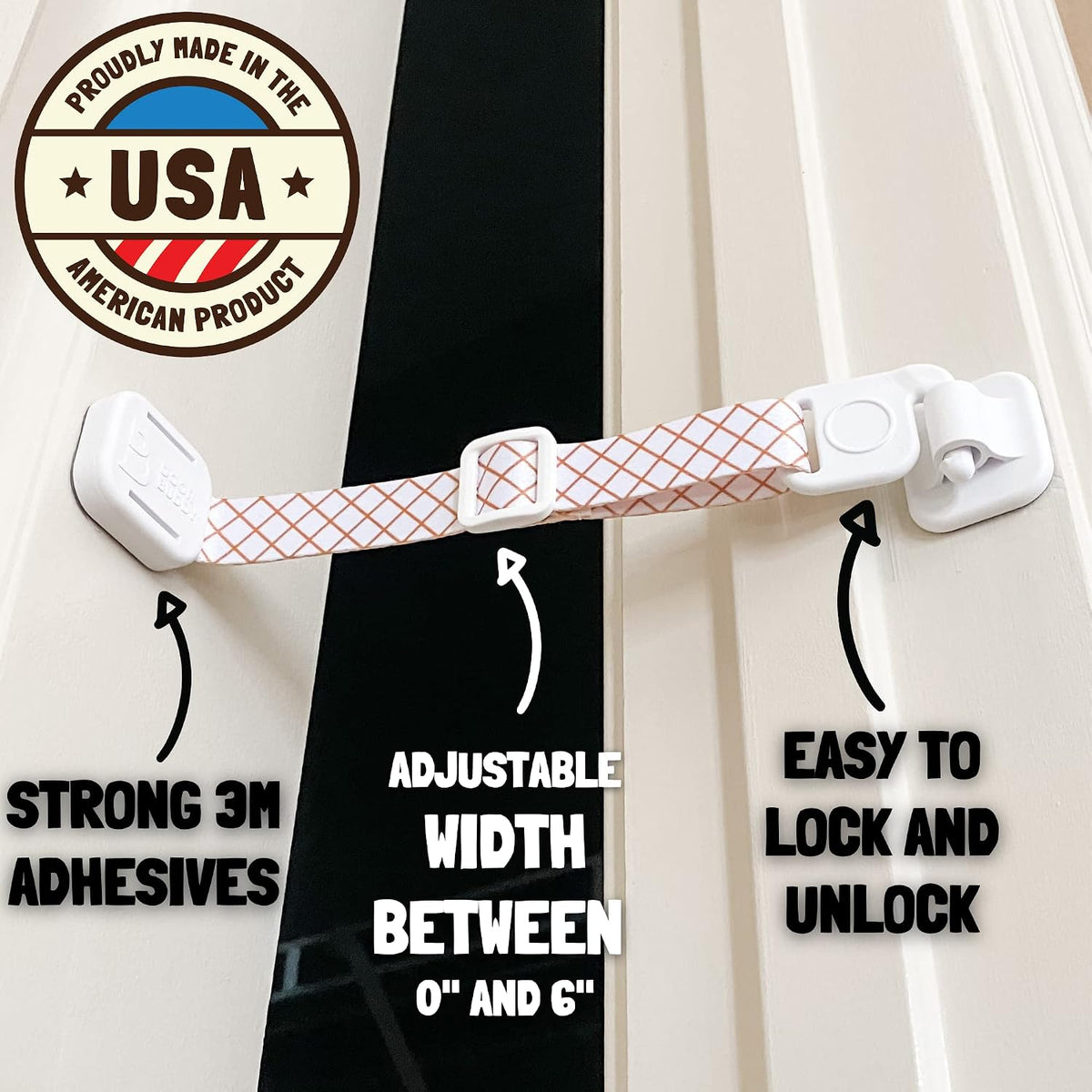 Door Buddy Pet Door Latch for Cats - Caramel Strap - image 2